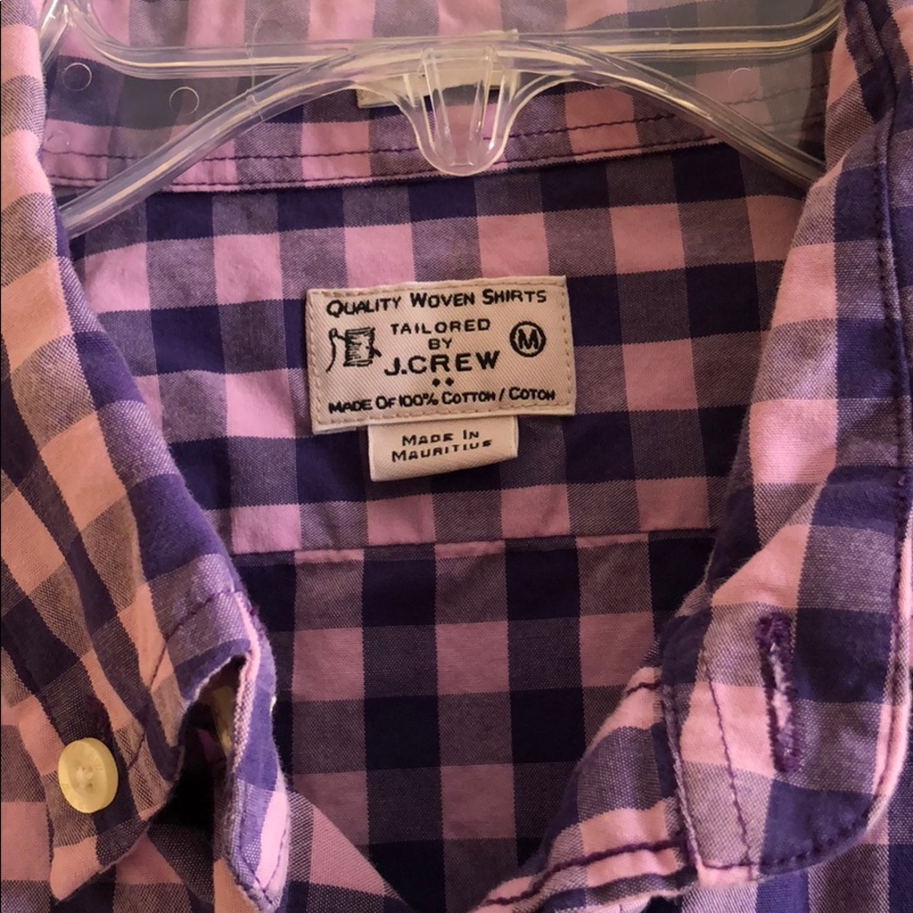 J. Crew slim fit Purple Check Button-Down Shirt - Picture 3 of 5